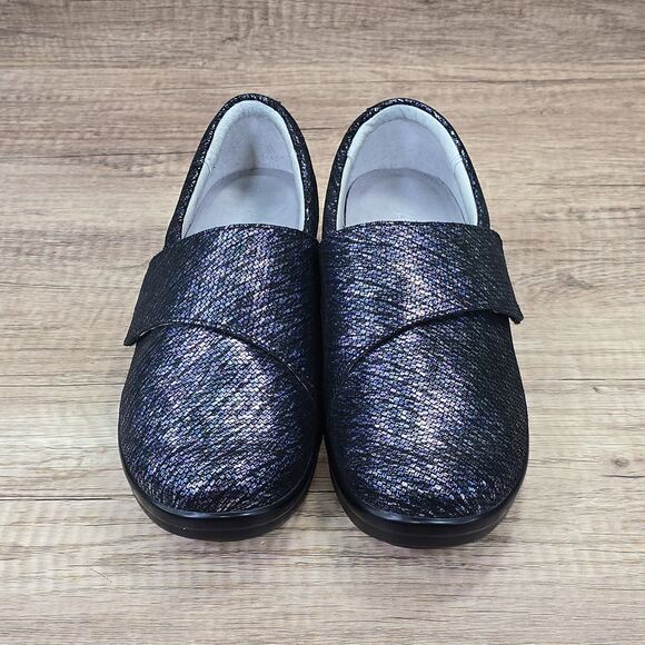 Alegria Lauryn Women's Size EU 38 US 8 Blue Metallic Leather Walking Shoes - Picture 2 of 9